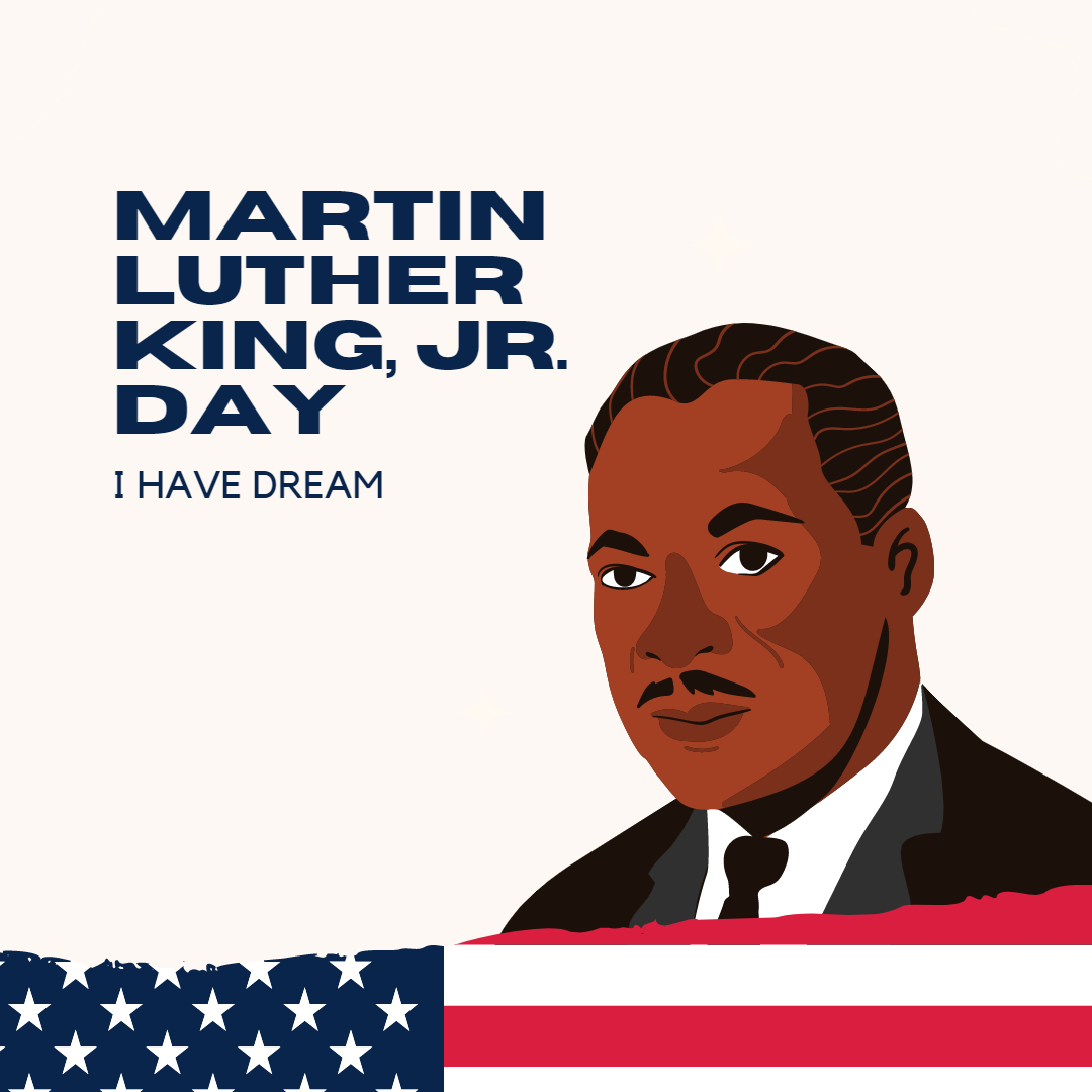 Beige Minimalist Martin Luther King, Jr. Day Instagram Post